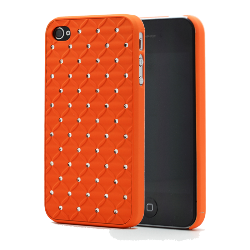OEM Diamond Baksideskal till Apple iPhone 4S/4 (Orange) + Skärmskydd
