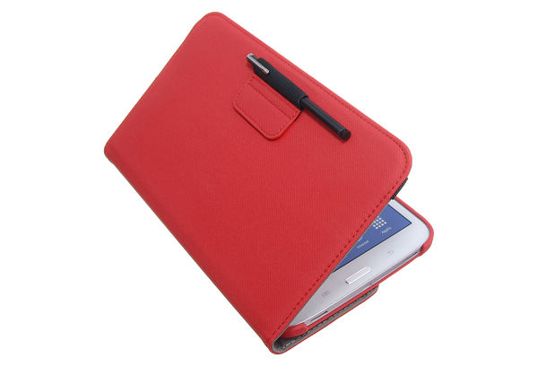 OEM Denim Rotating Armour Fodral till Samsung Galaxy Tab 3 7.0 (Röd)