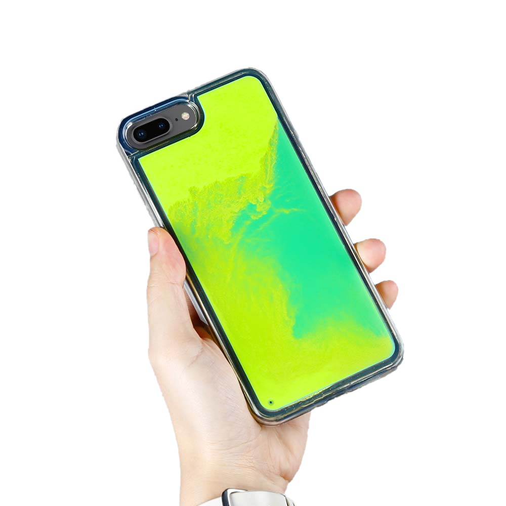 OEM Liquid Neon Sand skal till iPhone 7 Plus & iPhone 8 Plus - Grön