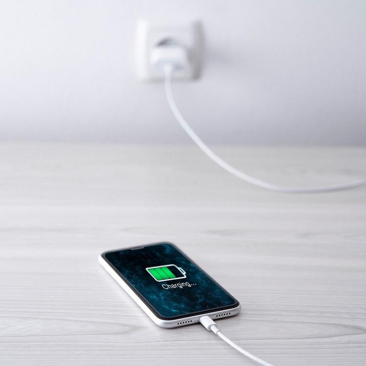 Forcell Forcell Reseladdare USB-C med Lightning Kabel 3A 20W - Vit