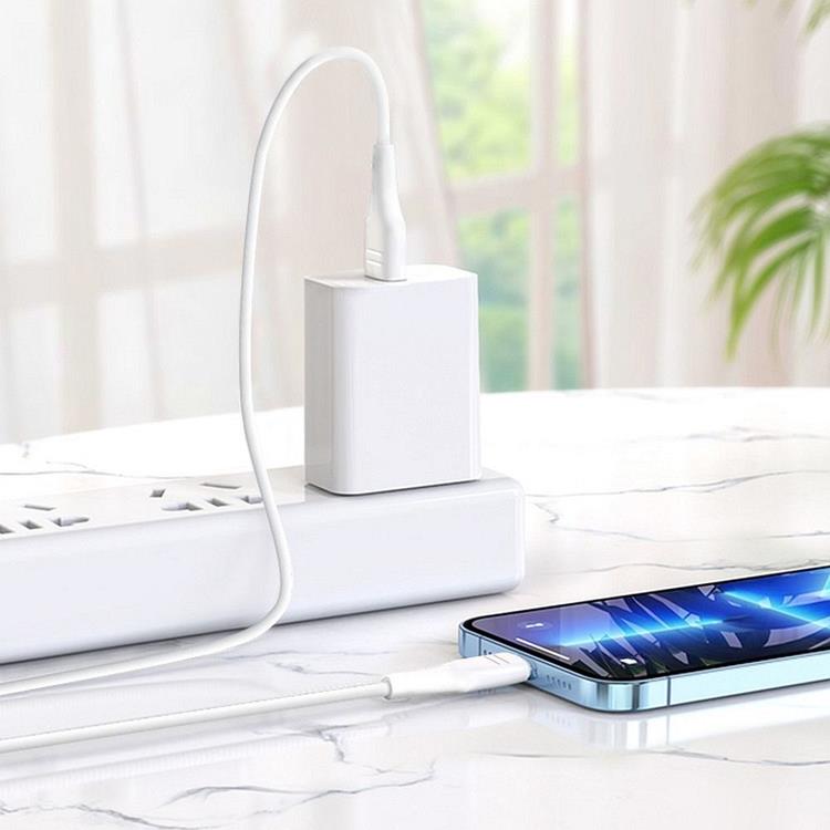 Forcell Forcell Reseladdare USB-C med Lightning Kabel 3A 20W - Vit