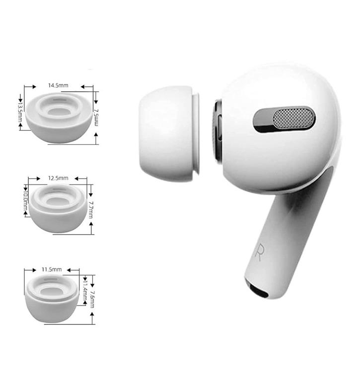 Tech-Protect 3-Pack Örontips Apple Airpods Pro 1/2 - Vit