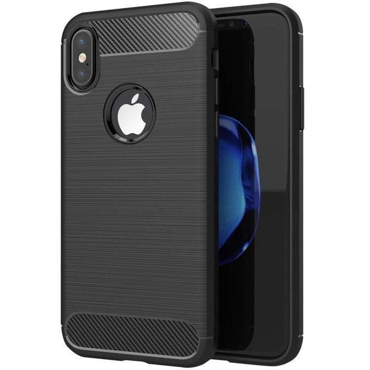 Forcell Forcell iPhone XS Max Skal Carbon - Svart