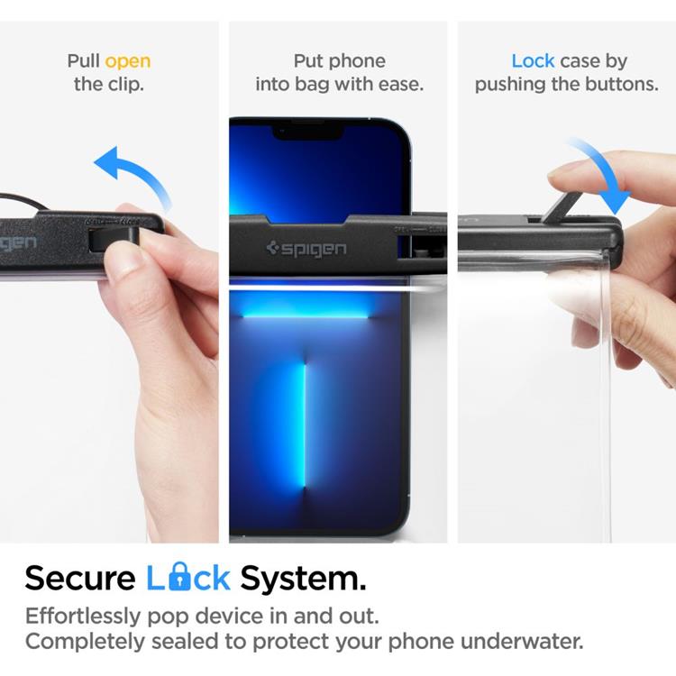 Spigen Spigen Universala Vattentät Mobilväskor A601 - Crystal Clear