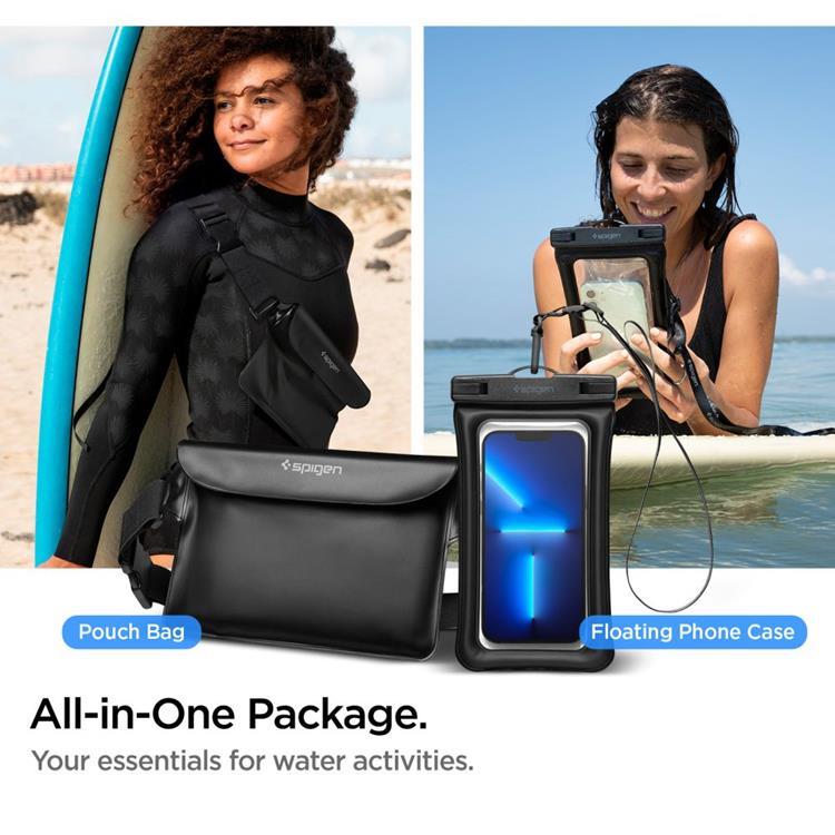 Spigen Spigen Universal Vattentät Mobilväska och Midjeväska A621 - Svart