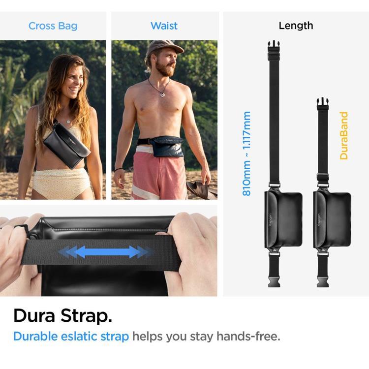 Spigen Spigen Universal Vattentät Mobilväska och Midjeväska A621 - Svart