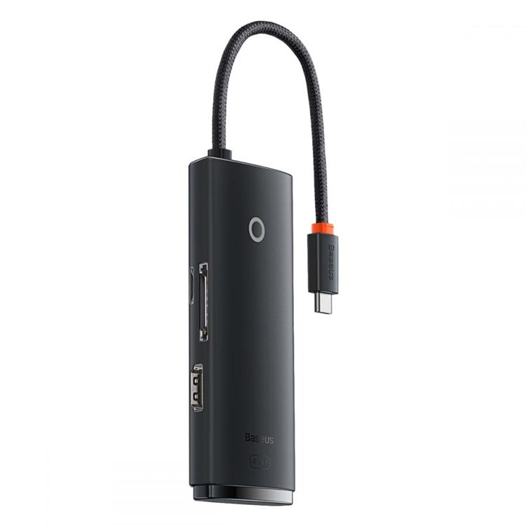BASEUS Baseus Lite Series 6-Port HUB Adapter USB-C - Svart