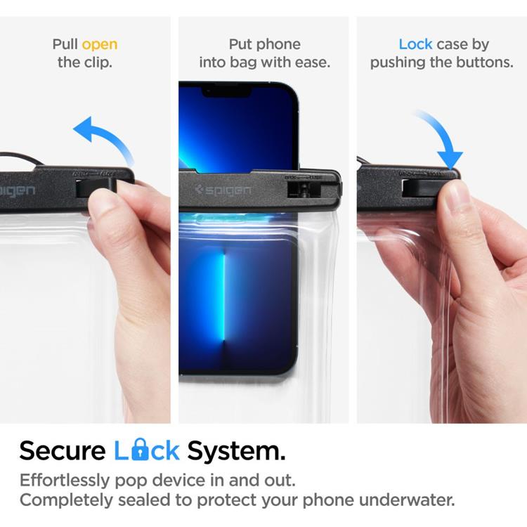 Spigen Spigen Universala Vattentät Mobilväskor A610 - Crystal Clear