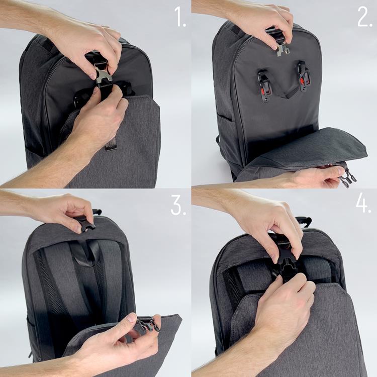 Wozinsky Wozinsky 2-in-1 Ryggsäck/Cykelhållare 40 L - Svart