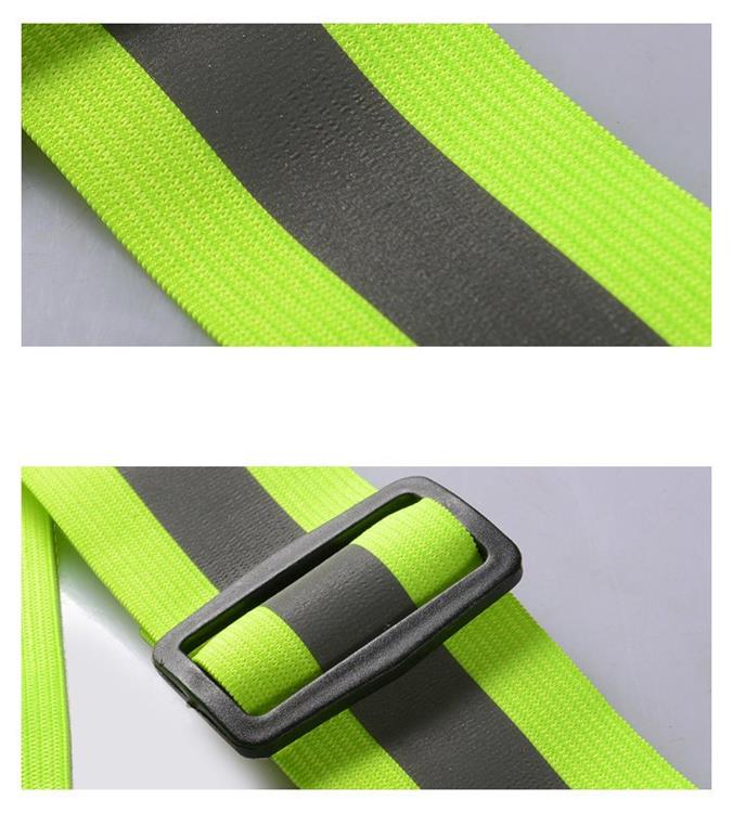 Ruhtel Unisex Justerbar Reflexväst för Säkerhetssele - Svart