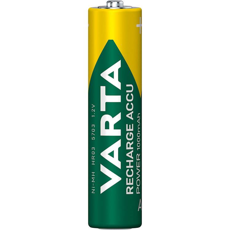 VARTA Varta 4-pack Laddningsbart batteri AAA 1000 mAh