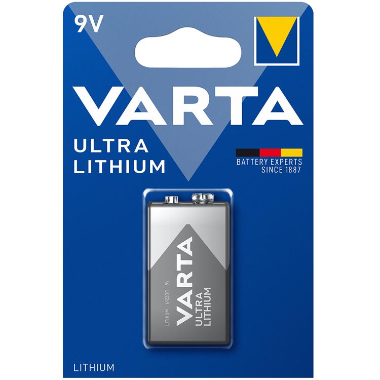 VARTA Varta 1-pack Ultra Lithium Batteri 9V