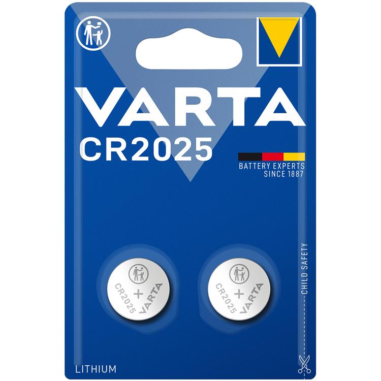 VARTA Varta 2-pack CR2025 Lithium Knappcellsbatteri 3V