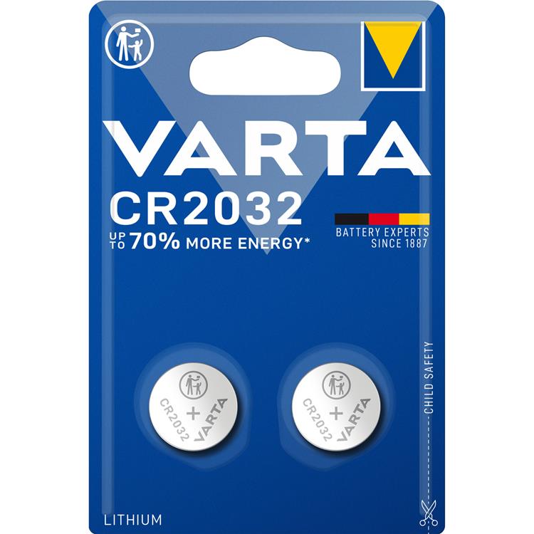 VARTA Varta 2-pack CR2032 Lithium Knappcellsbatteri 3V