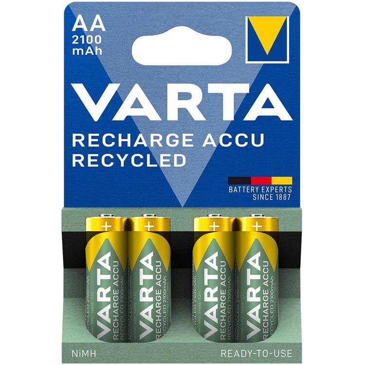 VARTA Varta 4-pack Recycle Laddningsbart batteri AA 2100 mAh