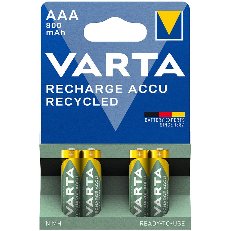 VARTA Varta 4-pack Recycle Laddningsbart batteri AA 800 mAh