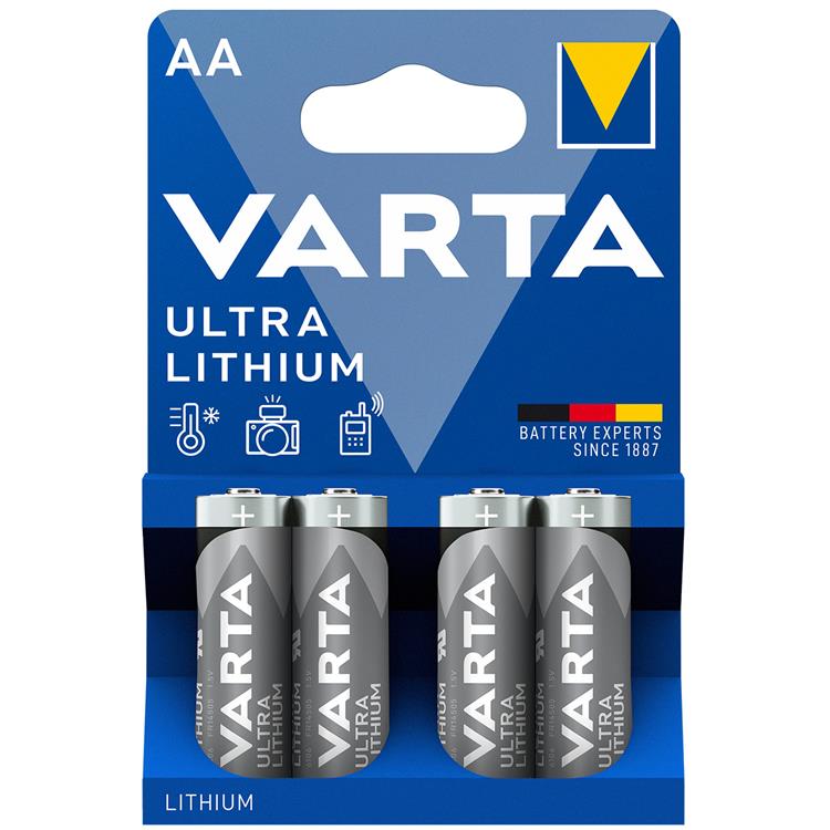 VARTA Varta 4-pack Ultra Lithium AA / LR6 Batteri
