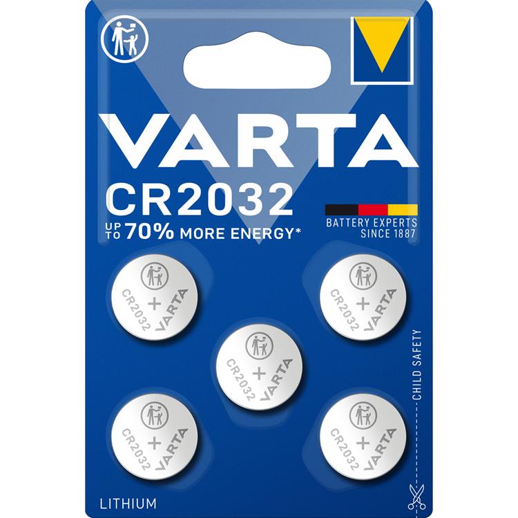 VARTA Varta 5-pack CR2032 Lithium Knappcellsbatteri 3V