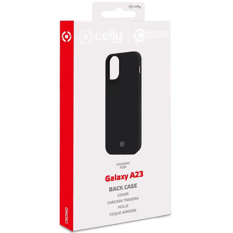 Celly Celly Galaxy A23 Skal Soft Rubber Cromo - Svart