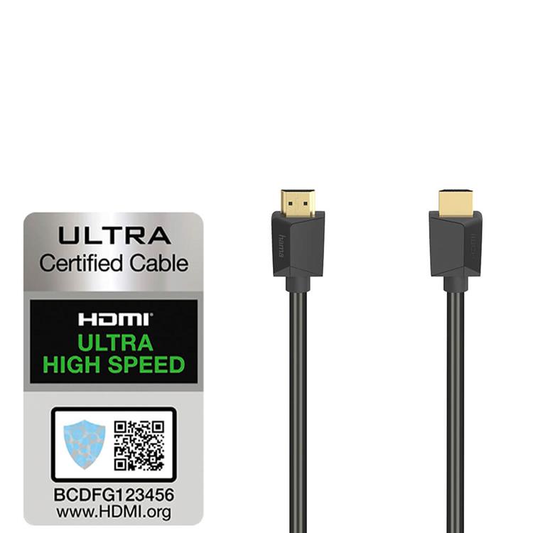 Hama Hama HDMI Kabel High Speed 8K 48 Gbit/s 2m - Svart