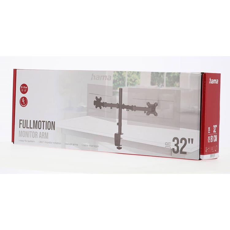 Hama Hama Monitorfäste För Två Bildskärmar 13