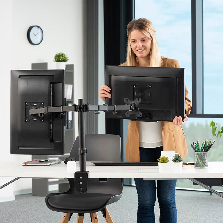 Hama Hama Monitorfäste För Två Bildskärmar 13