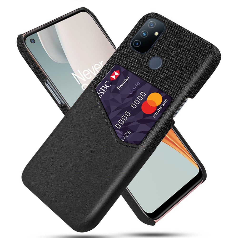 OEM Skal med Kortfack för Oneplus Nord N10 - Svart
