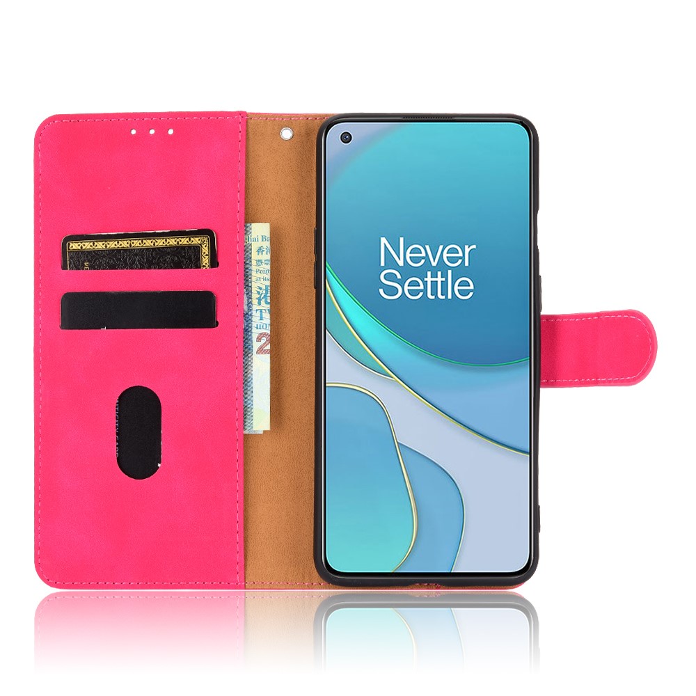 OEM Skin Touch plånboksfodral till Oneplus 8T - Magenta