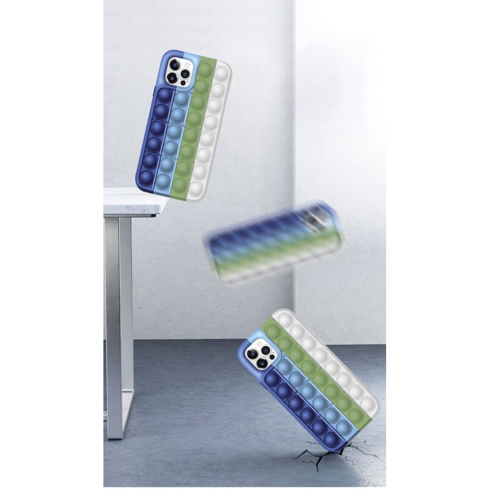 OEM Pop it Fidget Multicolor Skal iPhone 13 Pro Max - Mörk Grön