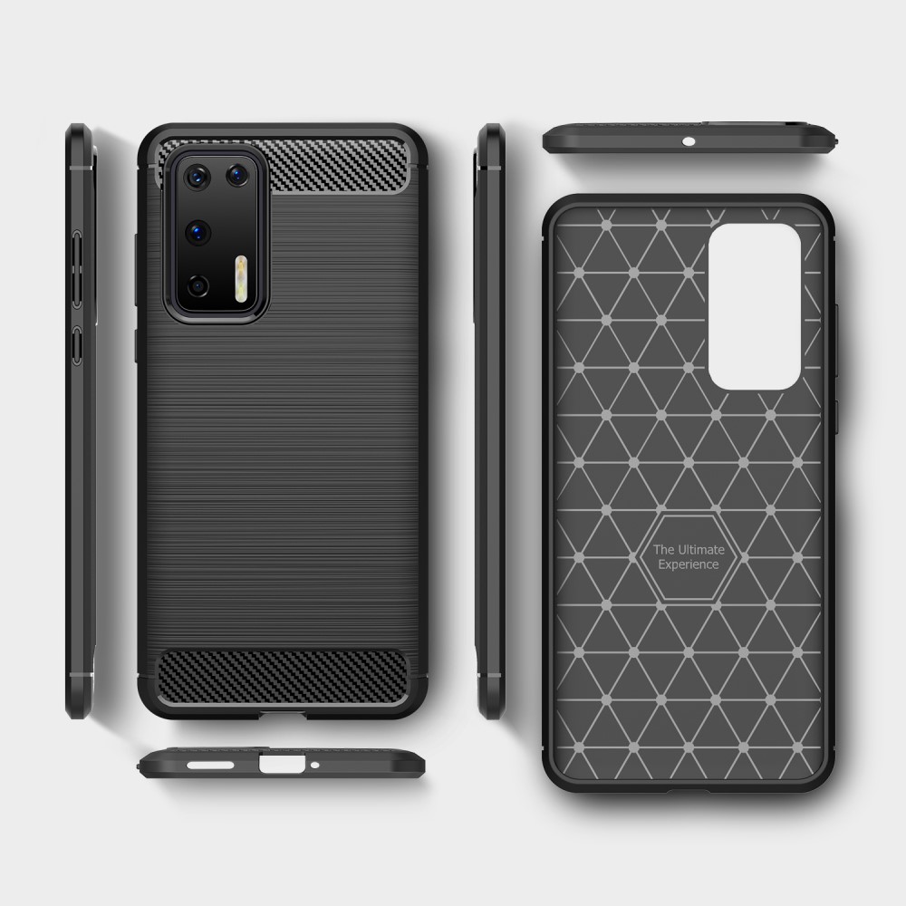 OEM Carbon Fiber mobilskal till Huawei P40 - Blå