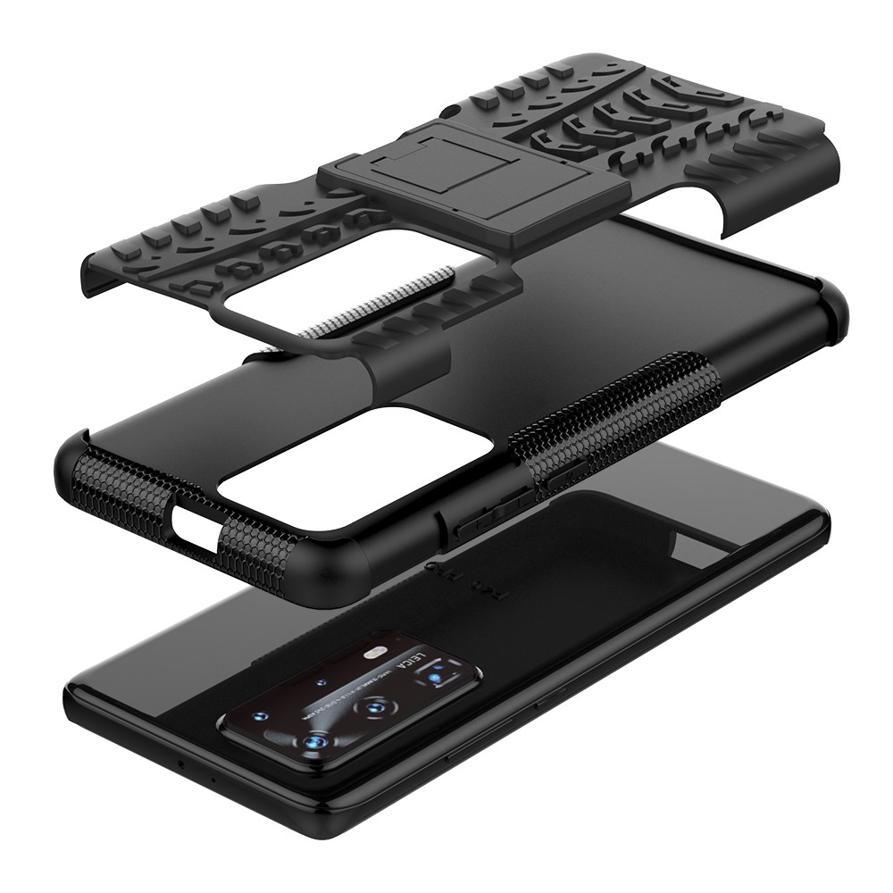 OEM Tyre Kickstand mobilskal till Huawei P40 Pro - Svart