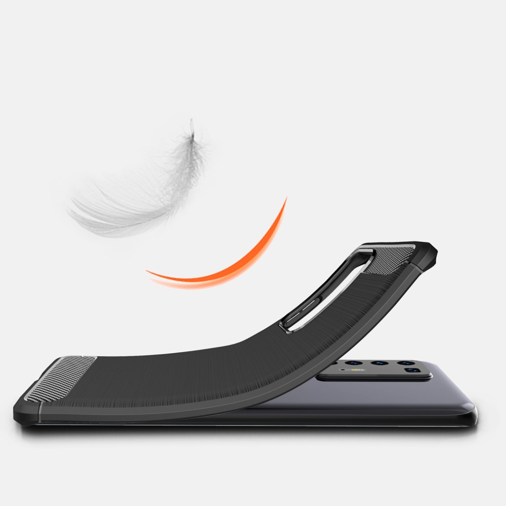 OEM Carbon Fiber mobilskal till Huawei P40 Pro - Blå