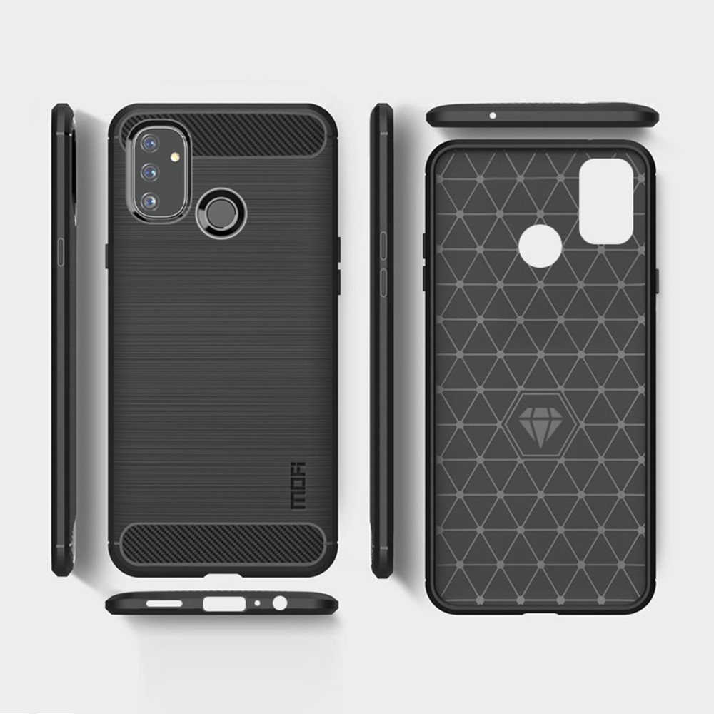 OEM Carbon Fiber Mobilskal till Oneplus Nord N100 - Blå