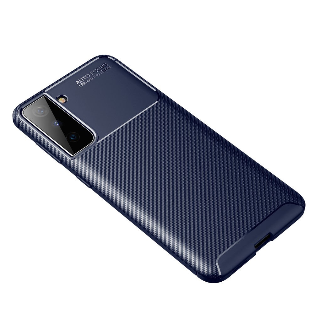 OEM Carbon Fiber Mobilskal till Samsung Galaxy S21 Plus - Blå