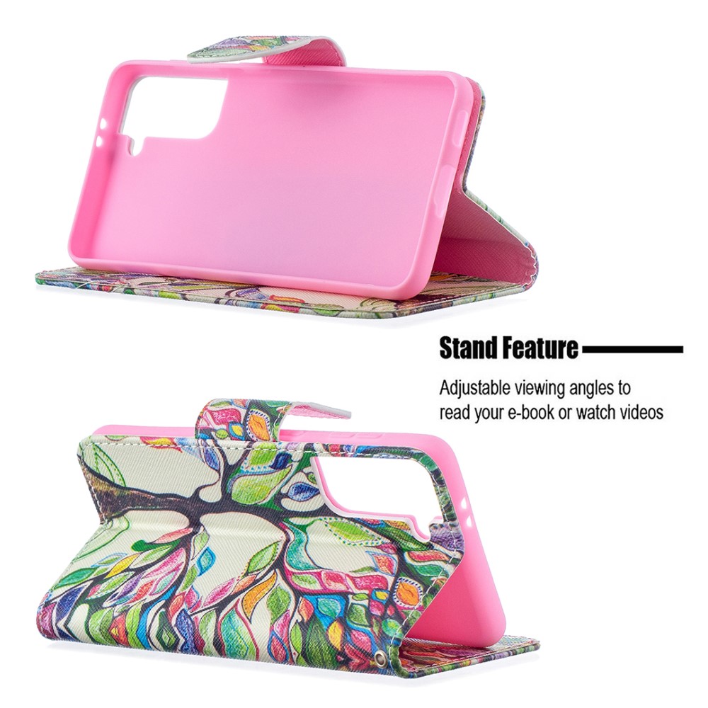 OEM Plånboksfodral till Samsung Galaxy S21 Plus - Colorful Tree