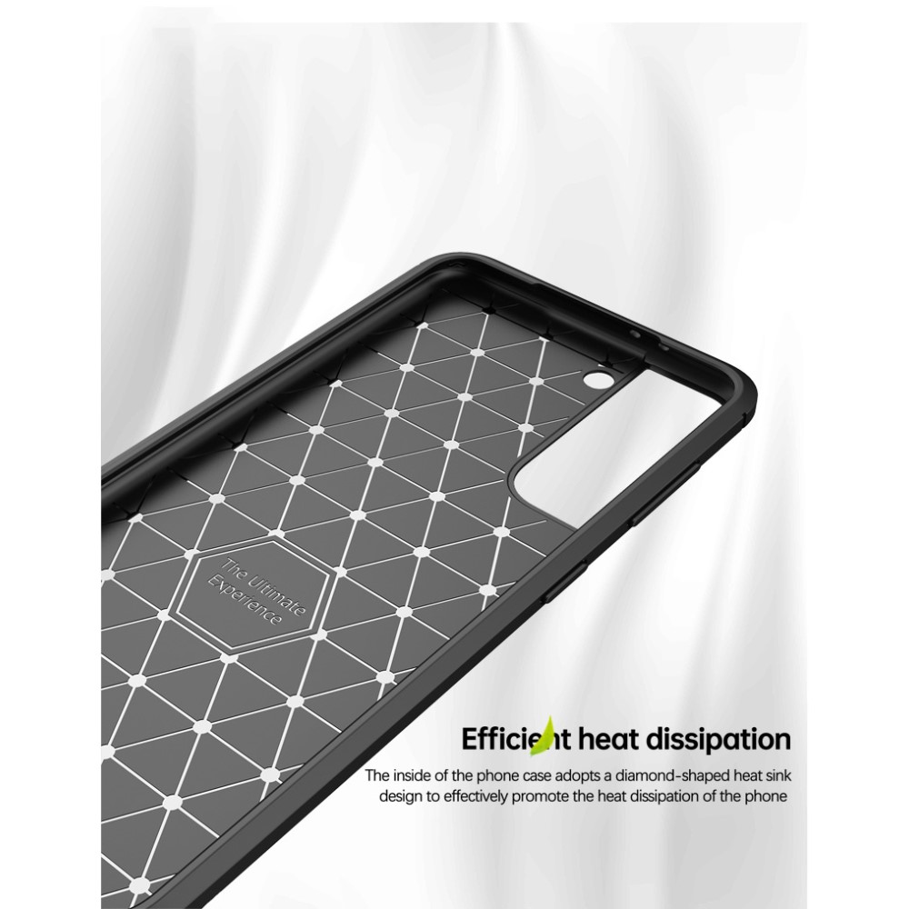 OEM Carbon Fiber Mobilskal Samsung Galaxy S21 Plus - Blå