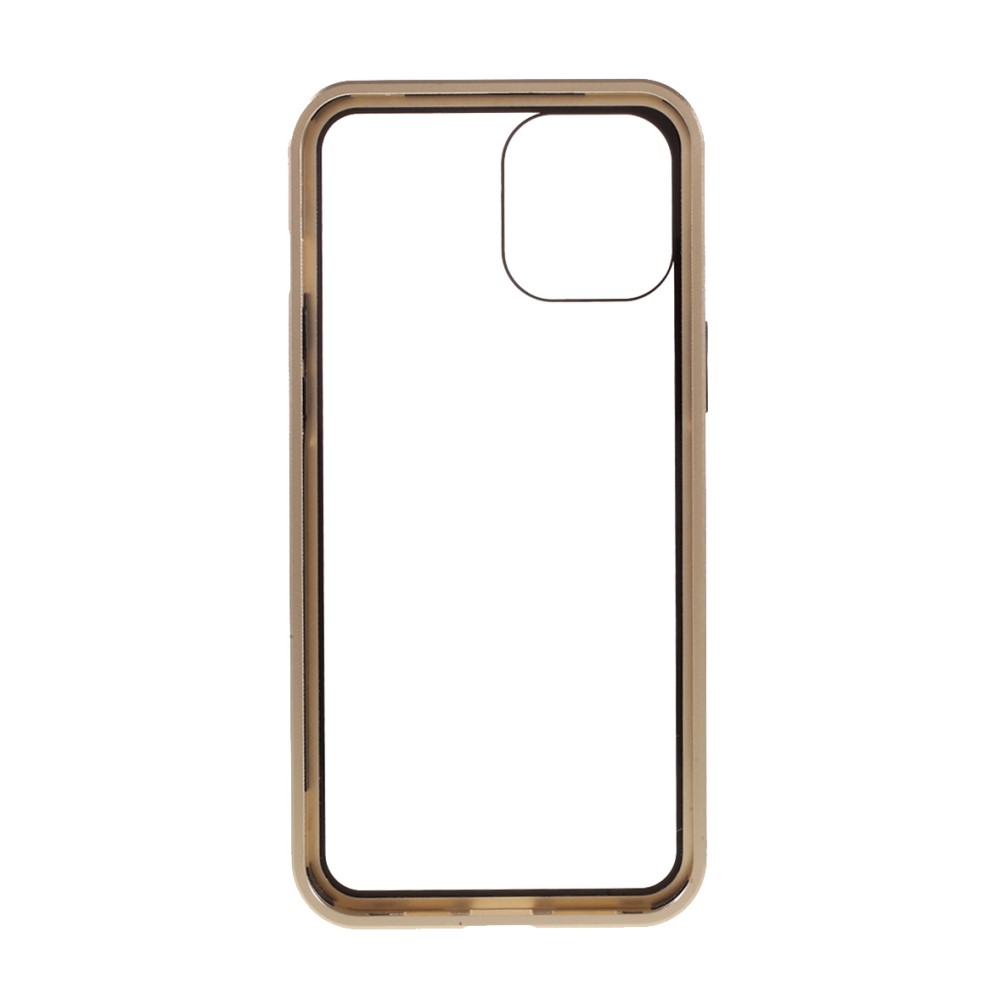 OEM Magnetisk Metal skal med Härdat Glas till iPhone 11/XR - Guld