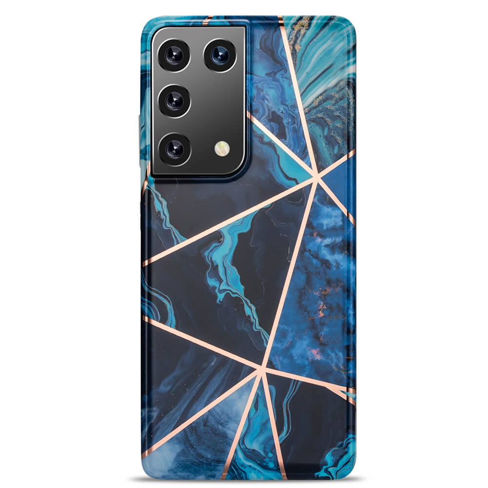 Boom of Sweden BOOM - Grid skal Galaxy S21 Ultra - Blå Marmor