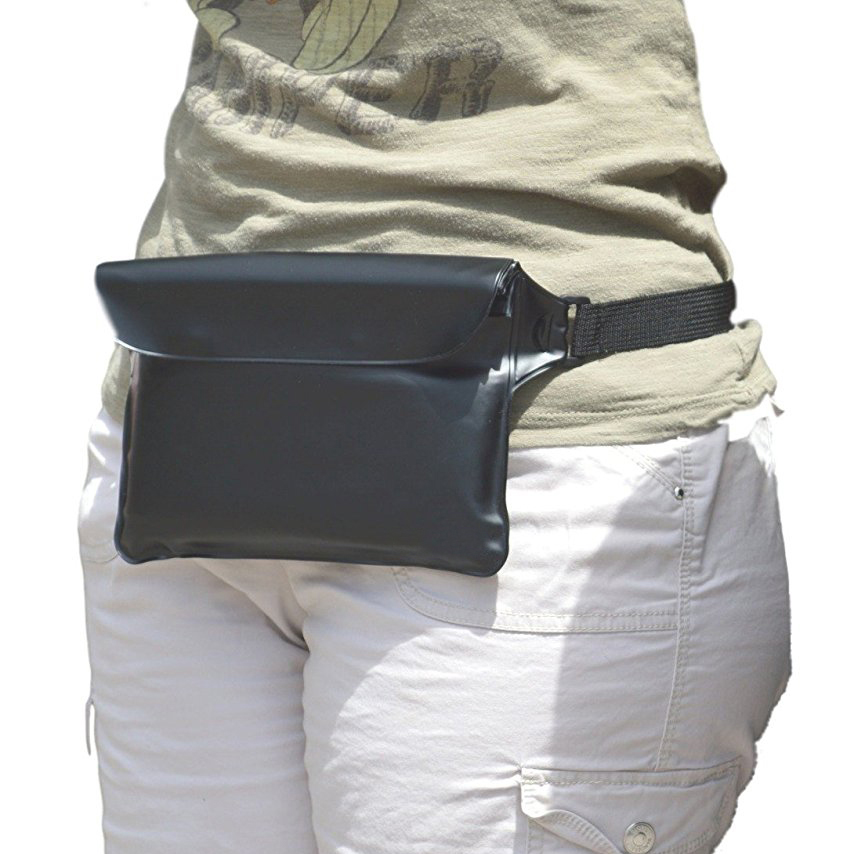 A-One Brand Justerbar vattentät midjeväska - Svart