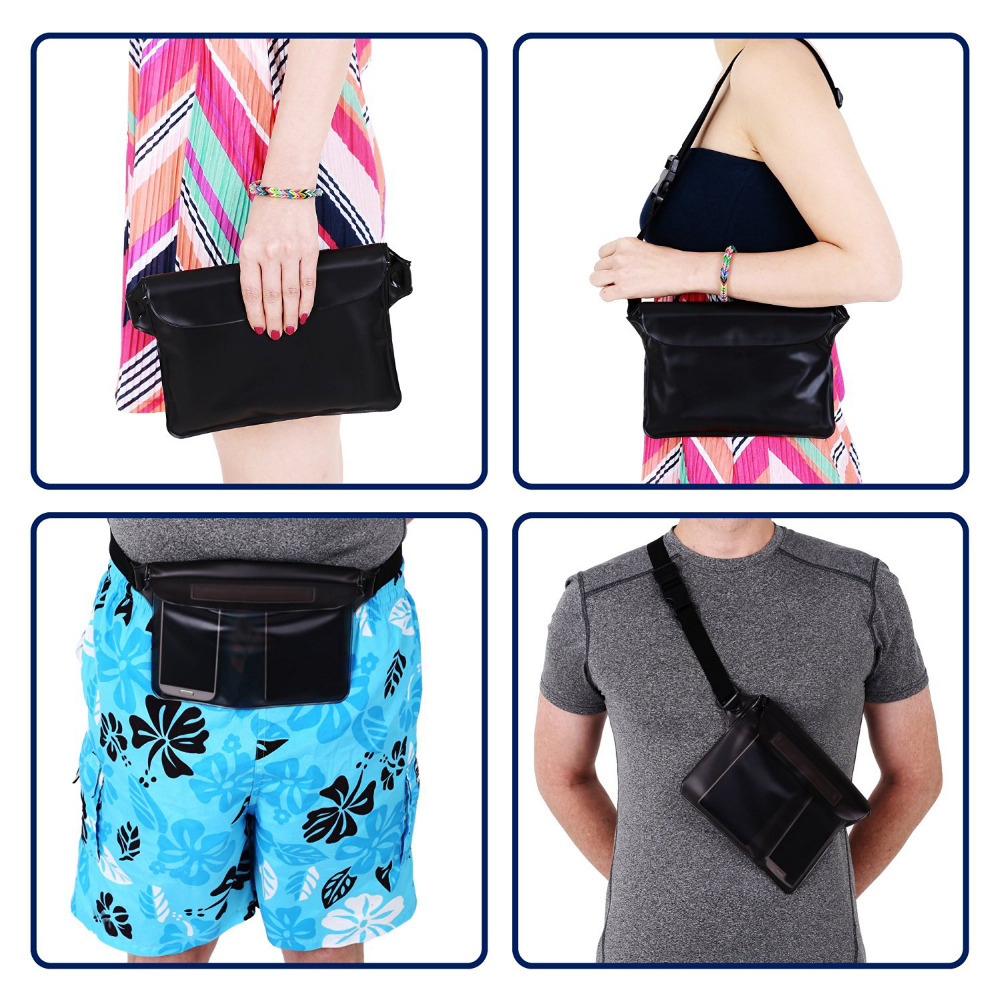 A-One Brand Justerbar vattentät midjeväska - Svart