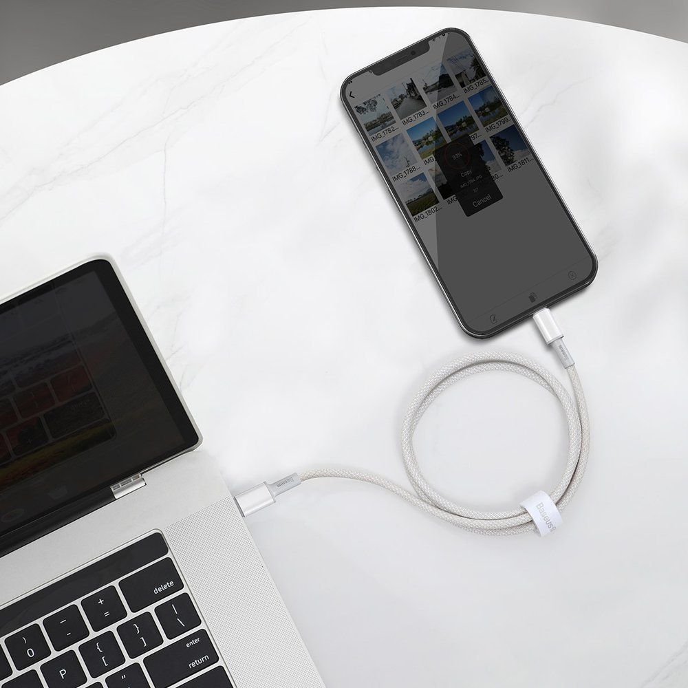 BASEUS BASEUS Data Pd20W USB-C till Lightning kabel 2m Vit