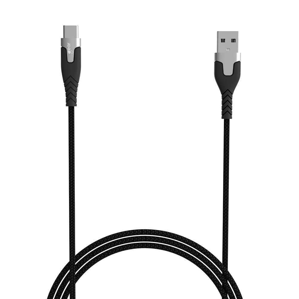 GEAR GEAR LaddPRO USB-C till USB-A kabel 2.0 1.5m Svart