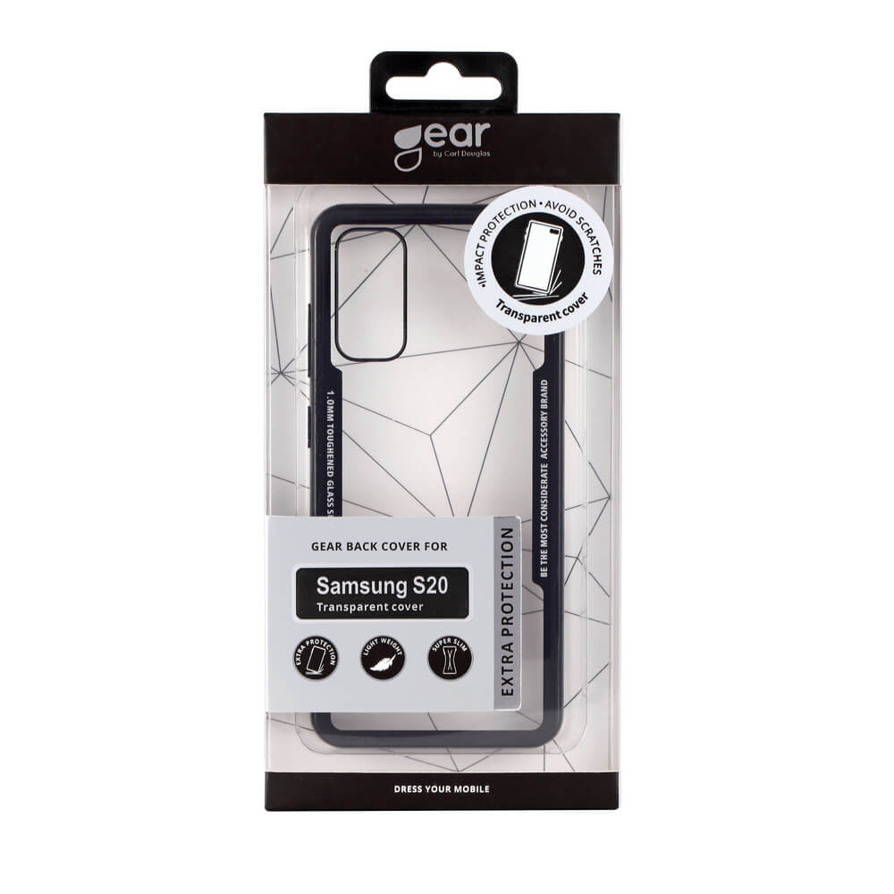 GEAR GEAR Mobilskal med Tempererat Glas Svart Samsung S20