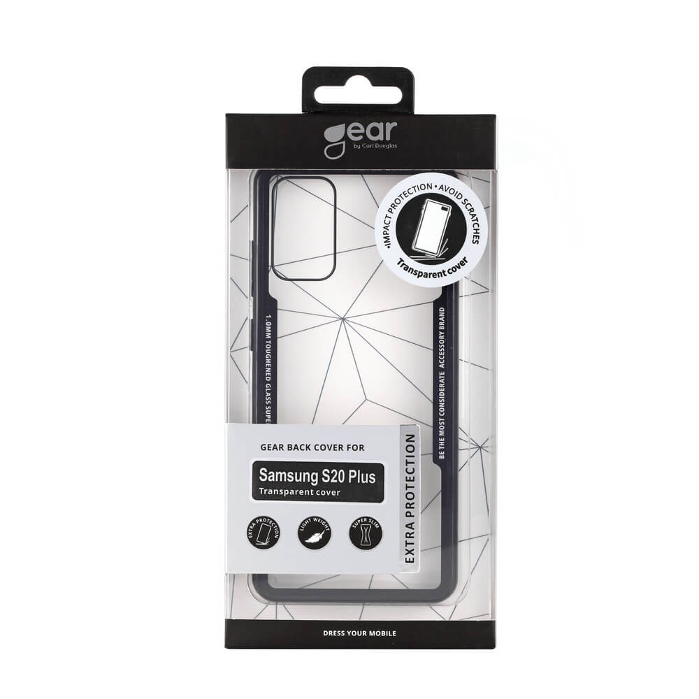 GEAR GEAR Mobilskal med Tempererat Glas Svart Samsung S20 Plus