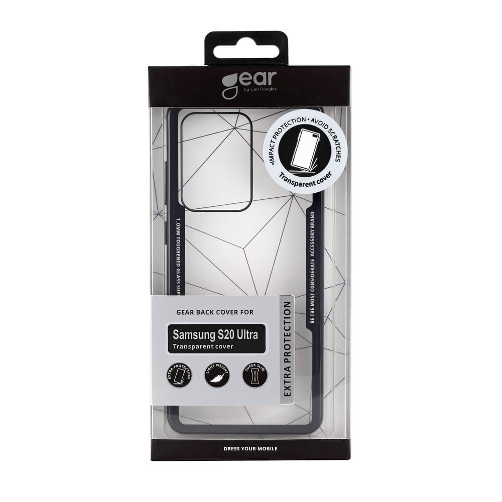 GEAR GEAR Mobilskal med Tempererat Glas Svart Samsung S20 Ultra