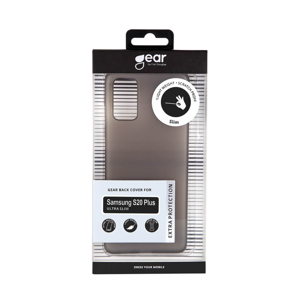 GEAR GEAR Mobilskal Ultraslim Svart Semitransparent Samsung S20 Plus