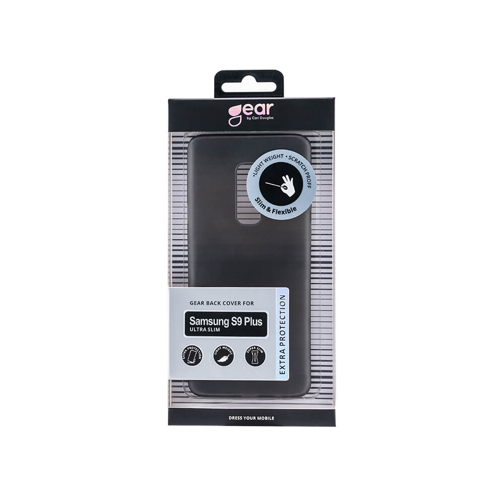 GEAR GEAR Mobilskal Ultraslim Svart Semitransparent Samsung S9 Plus