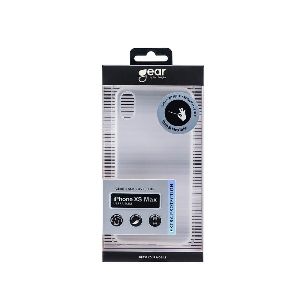 GEAR GEAR Mobilskal Ultraslim Vit Semitransparent iPhone Xs Max 6.5