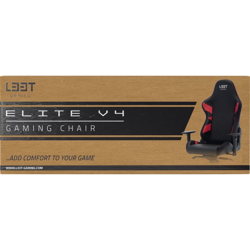 UTGATT1 L33T-Gaming Elite V4 Gamingstol (PU) - Röd