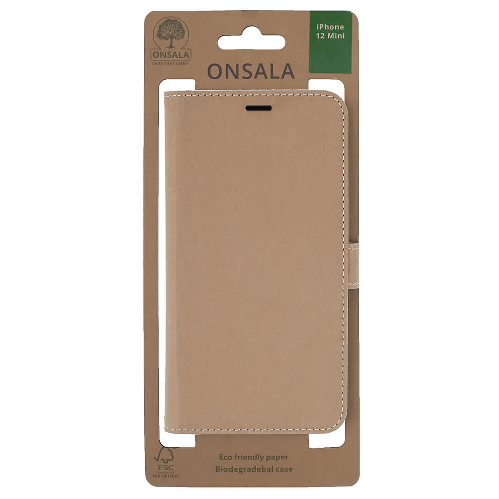 Onsala Onsala ECO iPhone 12 Mini Plånboksfodral - Sand